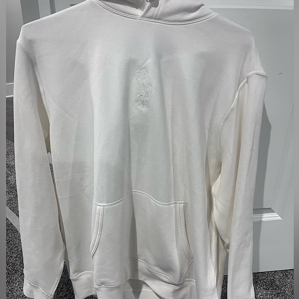 Mens Polo Ralph Lauren hoodie NWT size XL White/cream color